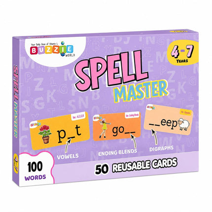 Spell Master | Master Phonics, Vowels & Digraphs | Learning Cards for Kids