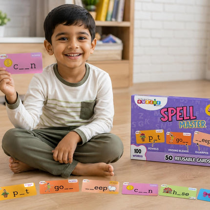 Spell Master | Master Phonics, Vowels & Digraphs | Learning Cards for Kids
