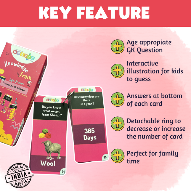 Knowledge Train Level 1 for Kids | GK Question & Answer Cards