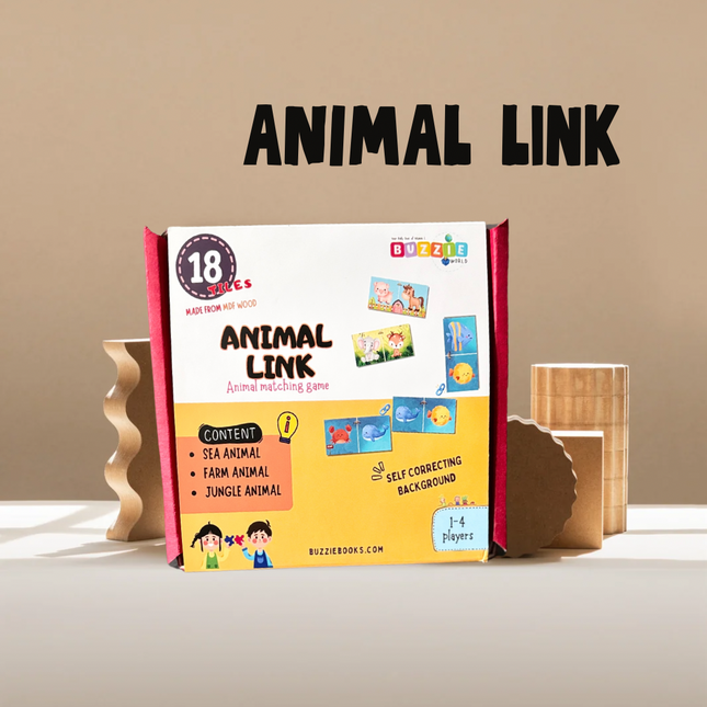 Animal Link matching game for preschool kids