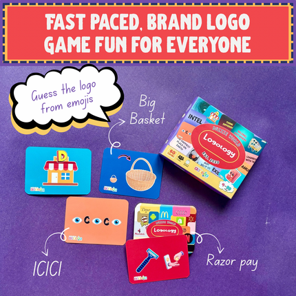 Fun brand identification learning game for family play