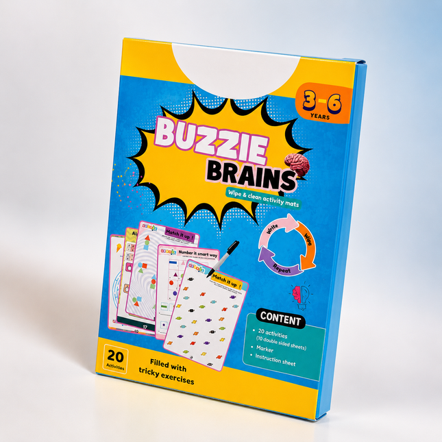 Buzzie Brains reusable brain activity mats for kids