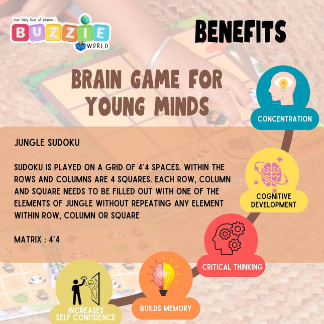 Interactive concentration and reasoning game for kids