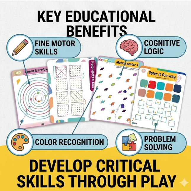 Kids critical thinking and memory skill activity set