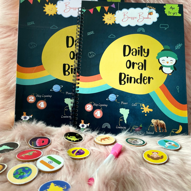 Daily Oral Binder reusable learning activity book for kids