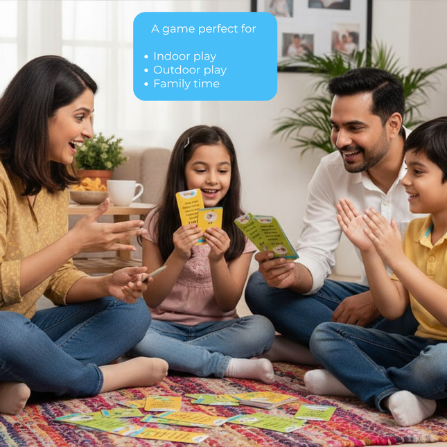 Family-friendly educational party game for children