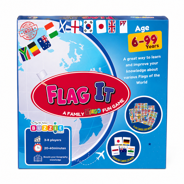 Flag It world flags bingo game for kids and families