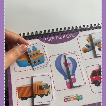 Fun hands-on educational binder for preschool children