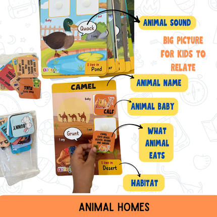 Interactive animal homes activity game by BuzzieWorld