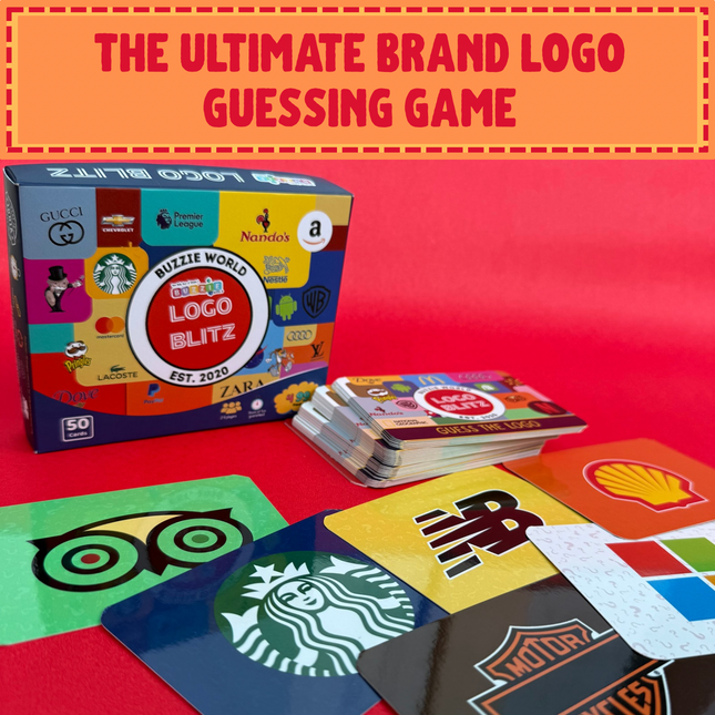 Interactive logo recognition trivia cards for children