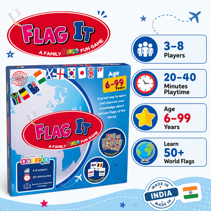Interactive world flags learning game by BuzzieWorld