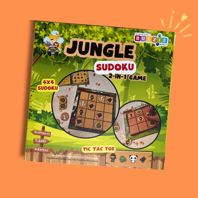 Jungle Sudoku logic puzzle game for kids