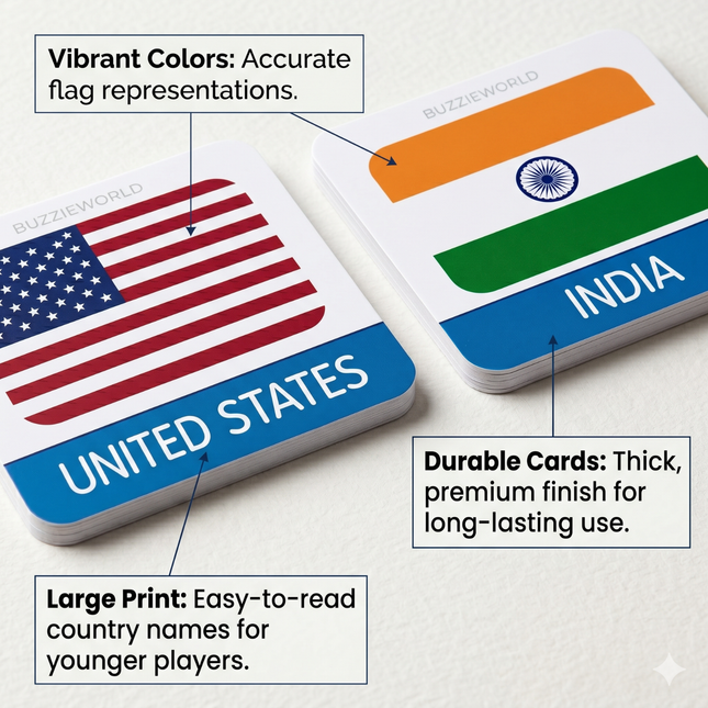 Kids learning world countries and flags through play