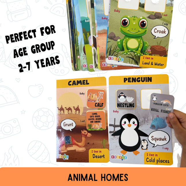 Montessori-inspired animal learning cards for preschoolers