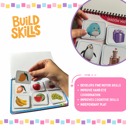 Montessori-inspired reusable busy book for toddlers