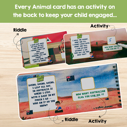 Reusable animal matching and learning busy book for kids
