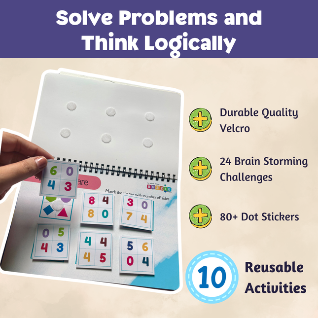 Screen-free cognitive skill development binder for children