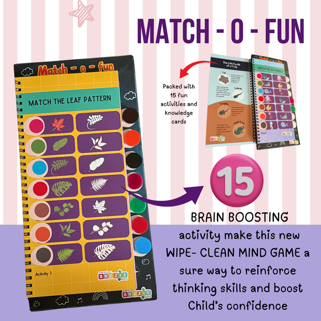 Screen-free learning game by BuzzieWorld for children