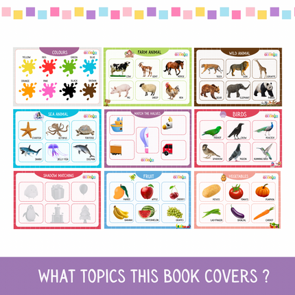 Educational sensory activity book for toddlers and preschoolers
