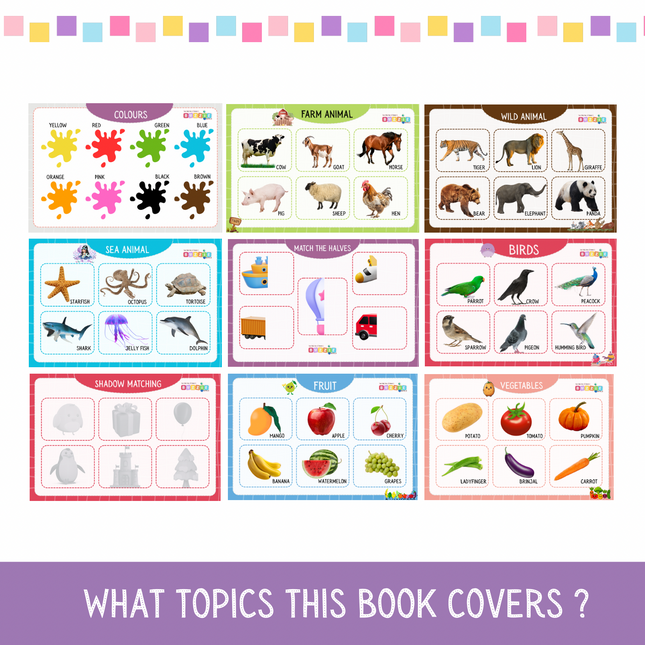 Educational sensory activity book for toddlers and preschoolers