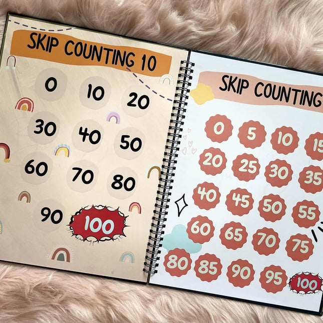 Interactive shapes, colours, and numbers learning binder