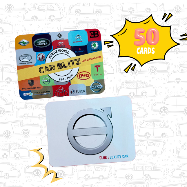 Kids visual recognition game with sports car logos