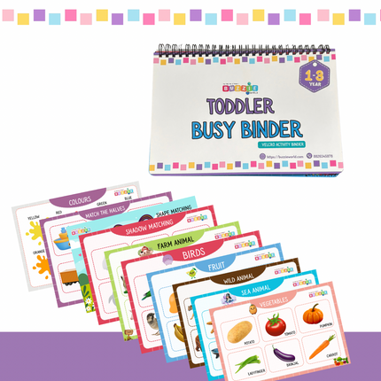 Toddler Busy Binder reusable learning activity book