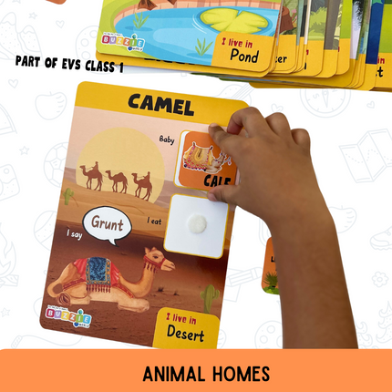 Travel-friendly animal homes educational activity for kids