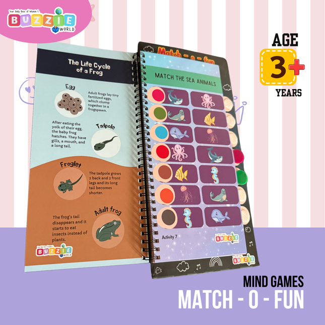 Travel-friendly cognitive learning activity for kids